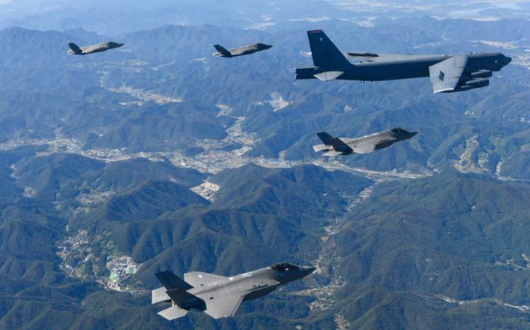 S. Korea, US stage joint air drills with B-52H bombers over Yellow Sea ...