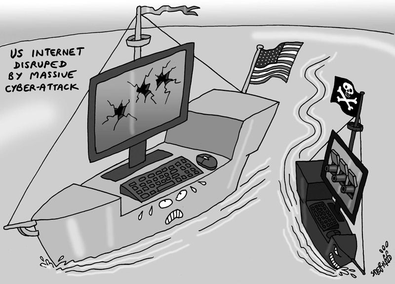 US Internet Disruped by Massive Ciber-Attack - The Korea Times