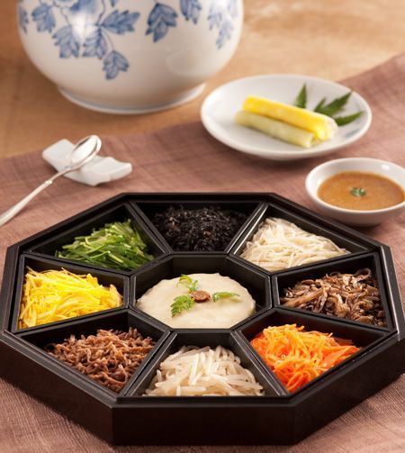 Gujeolpan platter of nine delicacies served at Jihwaja restaurant, the flagship gungjung yori dining room across from Unhyeon Palace in Seoul run by Han Bok-ryo