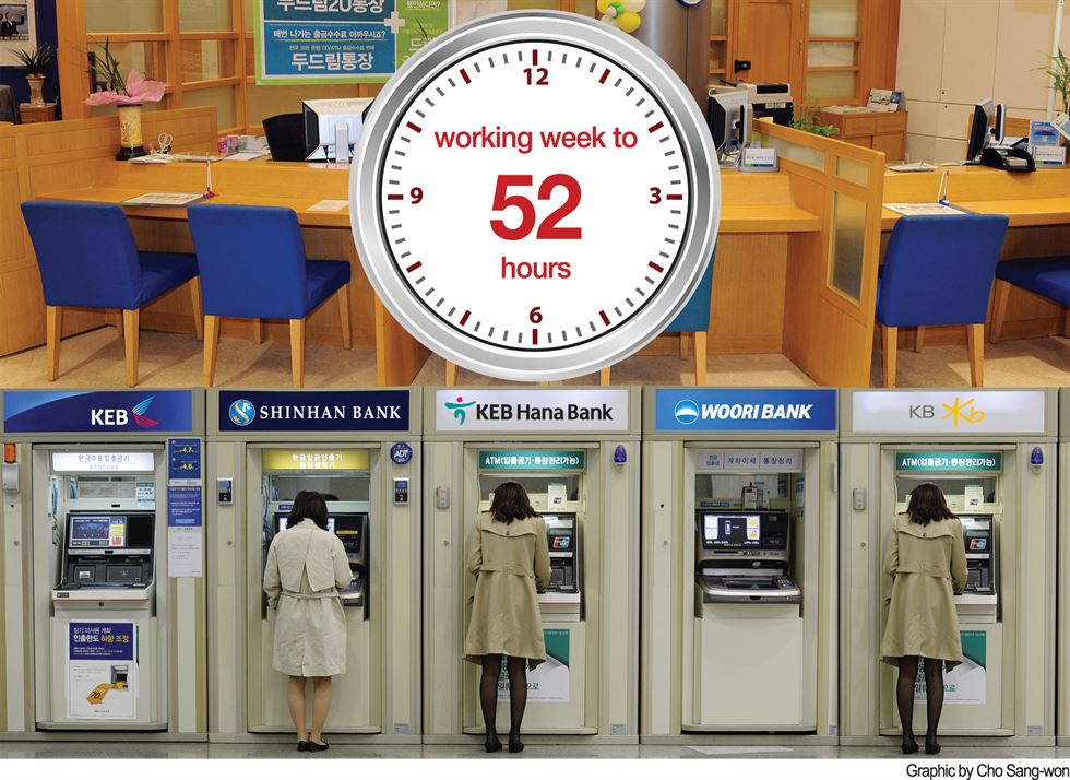 Banks scrambling to cope with work hour reduction - The Korea Times