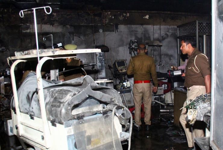 Fire engulfs hospital ward in northern India, killing 10 newborn babies