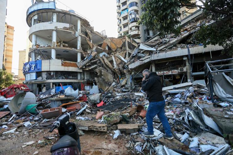 Israel bombards Beirut suburbs as its leadership prepares to vote on ceasefire with Hezbollah