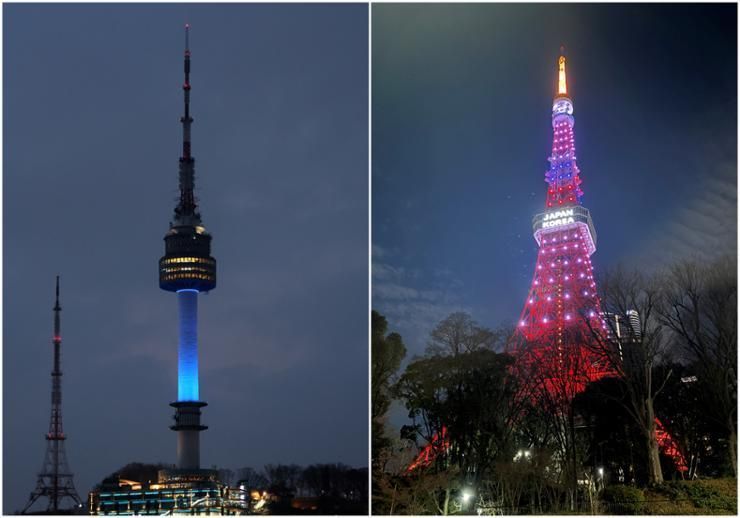 Korea, Japan hold joint lighting event for 60th anniv. of diplomatic ties