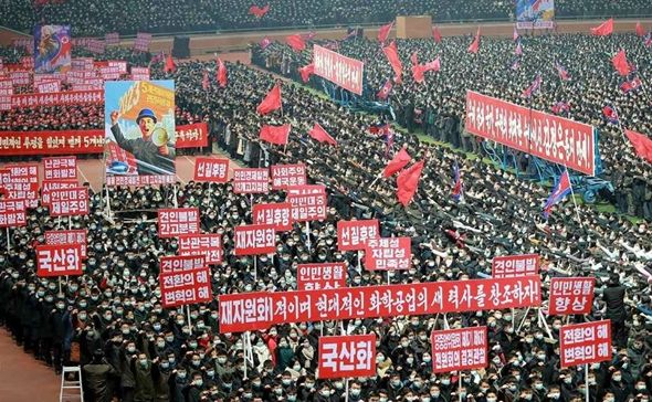 N. Korea holds mass rally to drum up support for 2023 policy goals ...