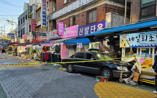 13 injured as car plows into pedestrians at Seoul market