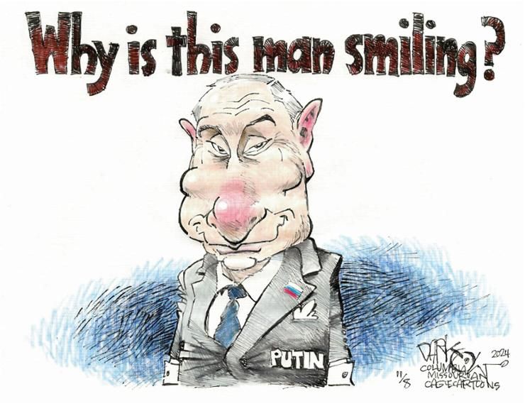 Why is Putin smiling?
