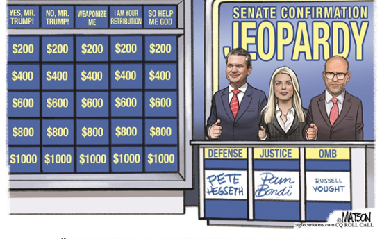 Trump nominees play Senate confirmation jeopardy