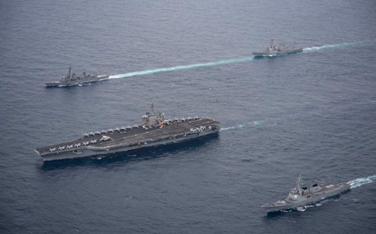 South Korea, US, Japan conduct trilateral drills involving aircraft carrier - Vimarsana News