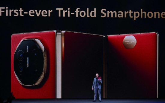 Huawei's tri-foldable phone hits global markets in a show of defiance amid US curbs